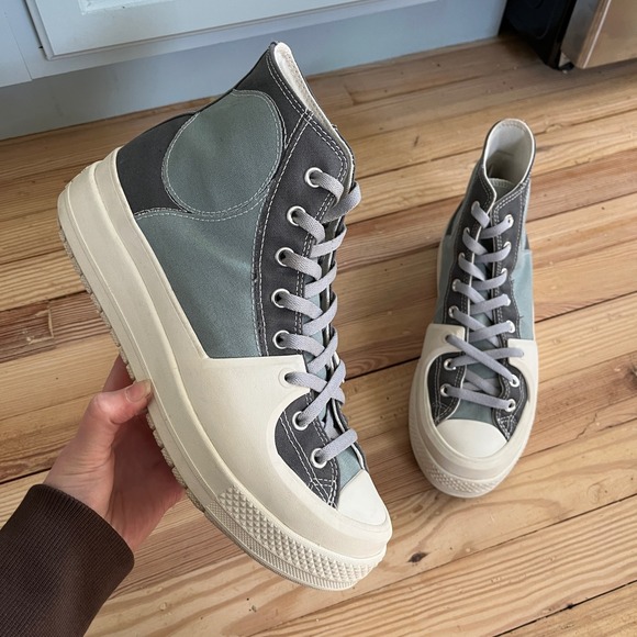 Converse Chuck Taylor All Star Contract High Top Tidepool Sneakers Colorblock 11 - Picture 2 of 8